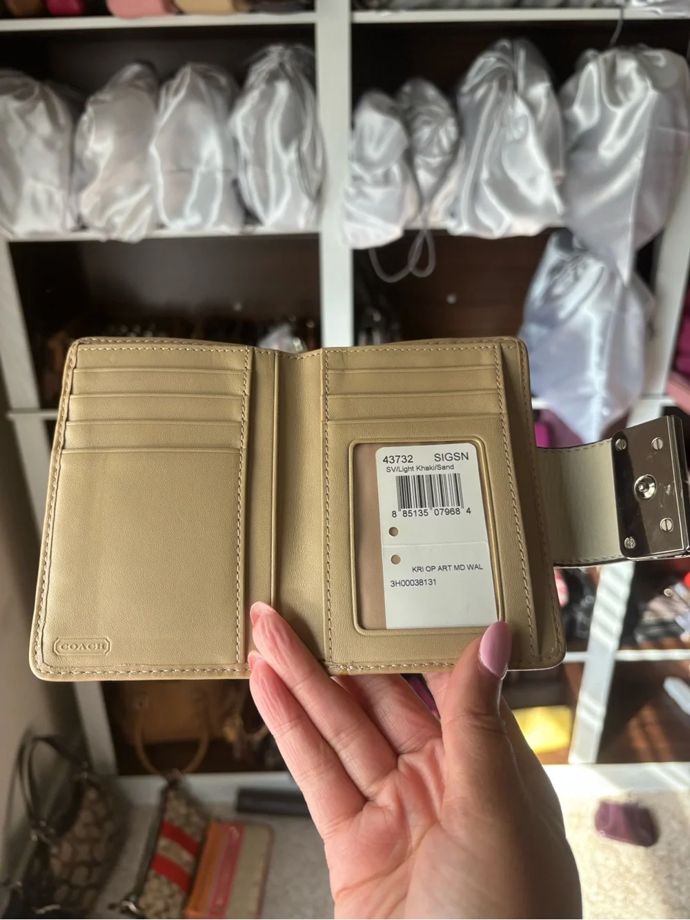 🤎💛Y2K COACH Kristin Op Art Large Wristlet Mini Bag & Wallet